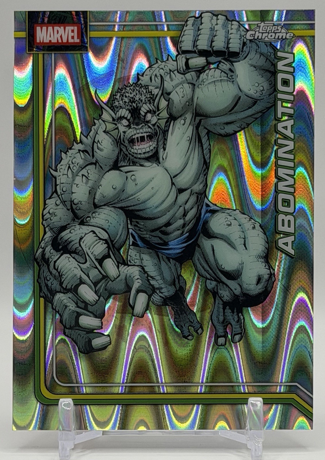 Abomination 2026 Topps Chrome Marvel #001 RayWave Refractor