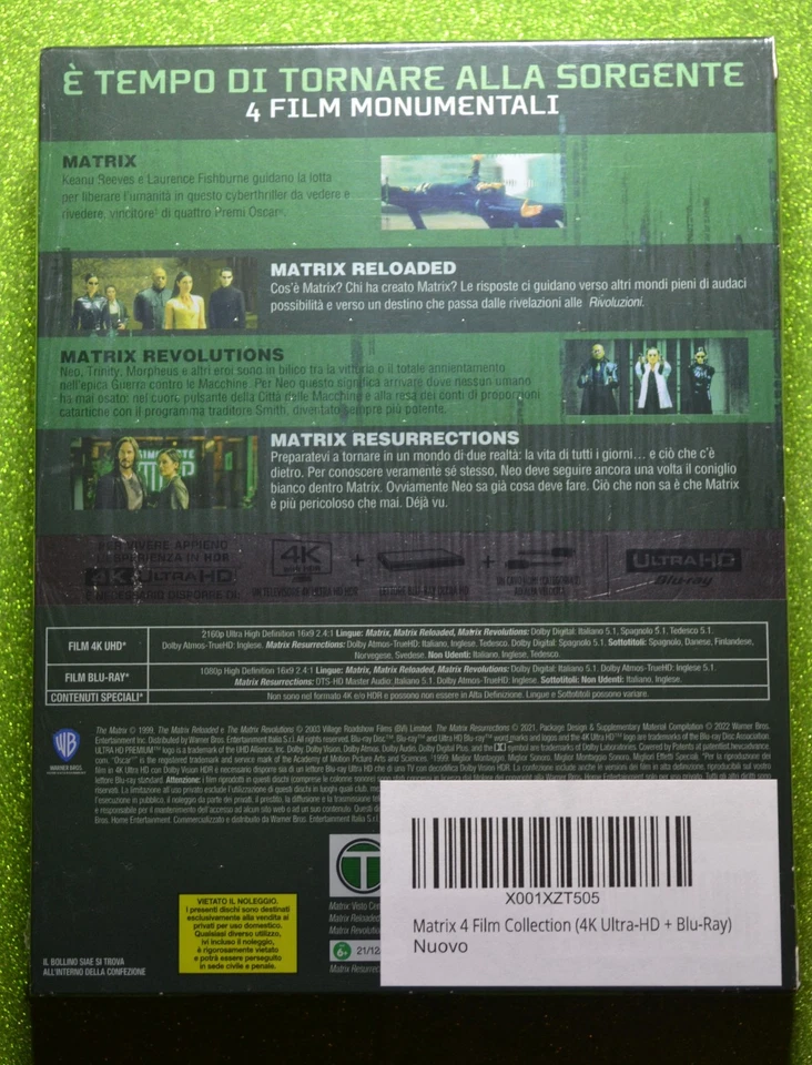 New EU IMPORT Matrix 4 Film Collection 4K + Blu-ray - Image 3 of 4