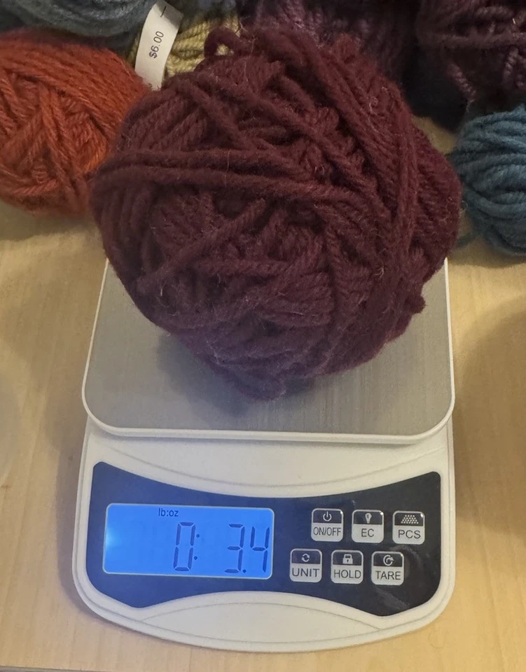 28 Balls Miscellaneous Wool Yarns Hand Dyed Rug Wool 3 Ply Boutique Over 2.5 Lbs - Image 2 of 4