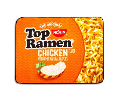 Nissin Top Ramen Hühnergeschmack Mikrofaser Wurfdecke | 45 x 60 Zoll