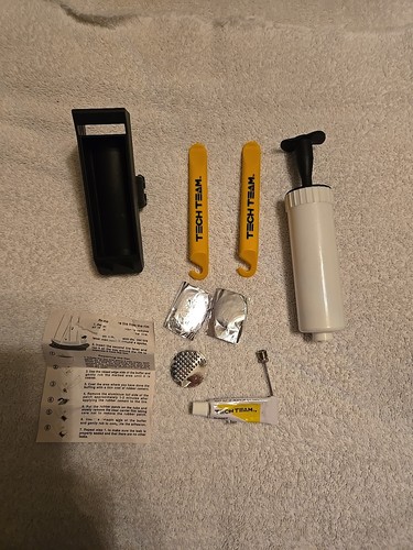 Portable Bike Tire Repair Kit with Rubber Patches, Glue, And Pump