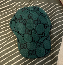 Gucci Baseballkappe GG Monogramm grün/schwar...