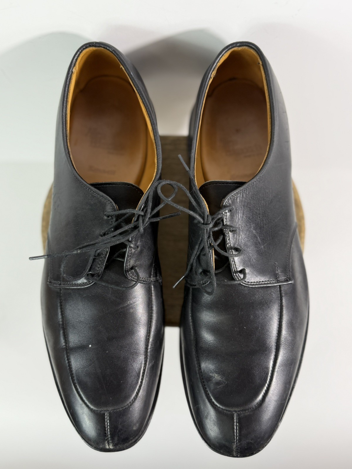SAOLA Allen Edmonds Kennett Uomo Oxford Punta Spaccata Derby Pelle Nero Taglia 13 B 9504!