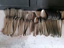 Grande Lotto di 80 posate in ALPACCA Vintage 