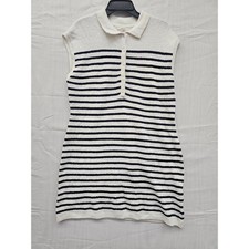 Universal Thread Women Navy White Striped Sleeveless Sweater Polo Dress XL New