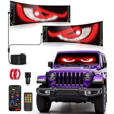 Devil Eyes Light for Windshield-2PC 23.43"x4.72" Waterproof Programmable LED ...