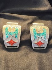 Turquoise  Silver Watch Band Tips