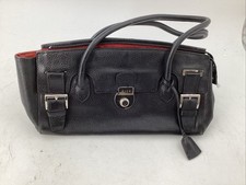 Ri2K Women's Black Leather Handled Handbag
