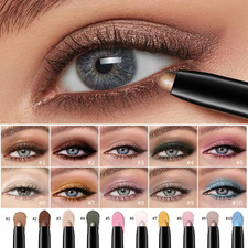 10 Colors Waterproof Eyeshadow Pencil Stick  Crease-Proof & Long-Lasting Shimmer