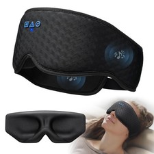 Bluetooth Sleep Mask Headphones: 100 Blackout Eye Mask with Detachable Washa...