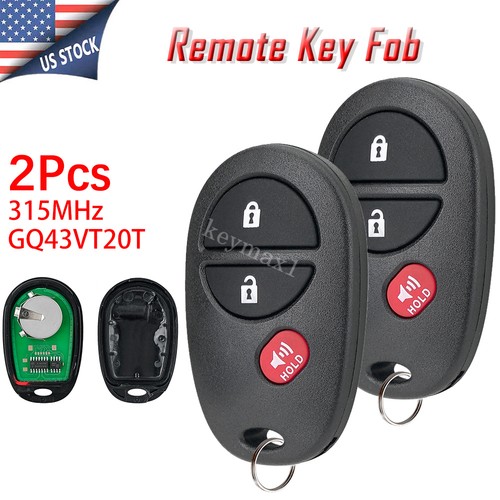 2 for Toyota Highlander Sequoia Remote Car Key Fob 2008 2009 2010 2011 2012 2013