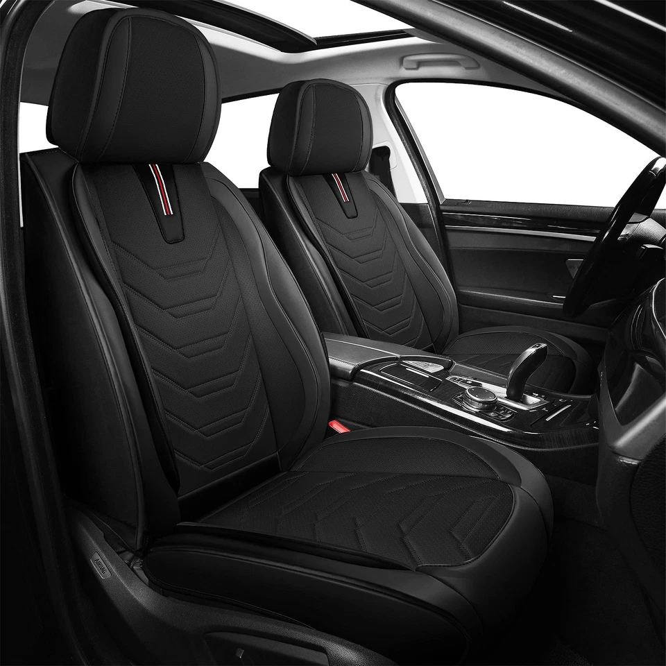 For Dodge Ram 1500 2500 3500 Car Seat Covers Front Rear Premium Leather Full Set - Image 2 of 4