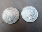 Lot of (2) 1926 & 1922 Peace Silver Dollars $1 US Coins Collectible, Uncertified