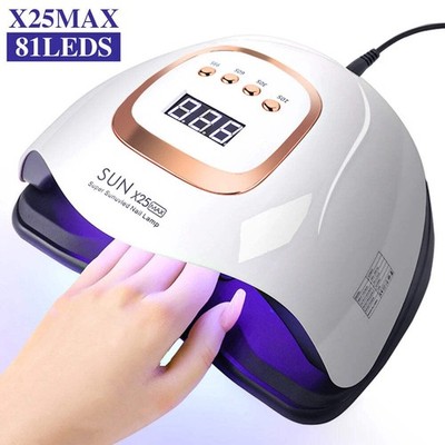 Professional 81 LED UV Nail Lamp with 4 Timers and Sensor for Quick Curing Gel