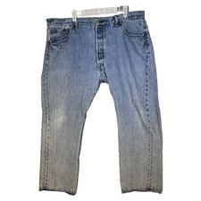 Vintage Levi's 501 Jeans Mens 42x30 Blue Medium Wash Straight Button Fly
