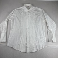 Brooks Brothers Mens White Tuxedo Shirt Traditional Fit 17-33 French cuffs