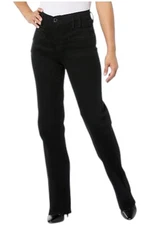 DG2 by Diane Gilman Women's Denim Welt Pocket Trouser Jean Black