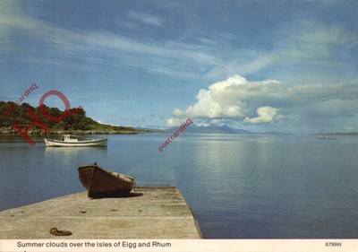 Ansichtskarte: Sommerwolken über den Inseln Eigg und Rhum [Hail Caledonia]