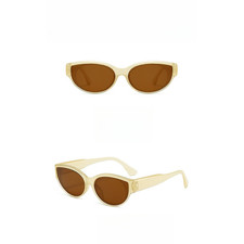 Retro Cat Eye Sunglasses Oval Shape UV400 Protection Lightweight Frame