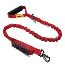 Reflective Heavy Duty Elastic Bungee Dog Leash Padded Handle Red 6 FT