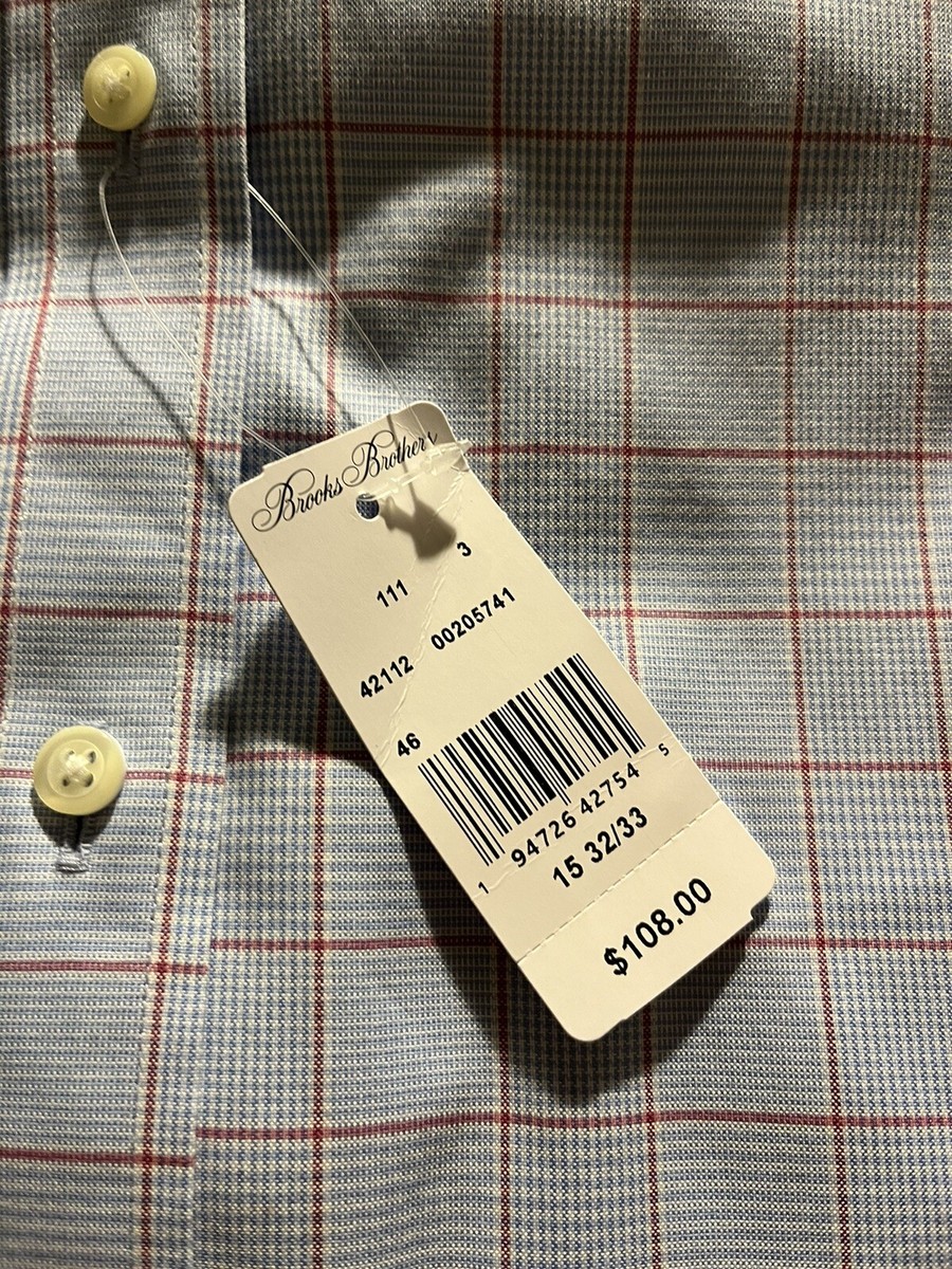 NWT Brooks Brothers Classic Dress Shirt Sz 15-32/33 Supima Cotton