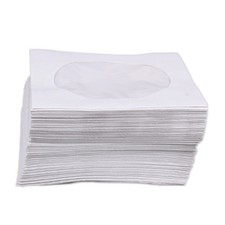 200 Paper CD DVD Blu-ray Covers Sleeves Storage Case Wallet Envelope White UK