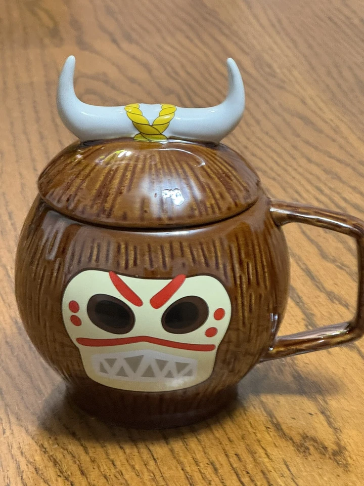 Taza de coco con tapa Moana Kakamora de los parques de Disney excelente nueva sin etiquetas Foto 3 de 4
