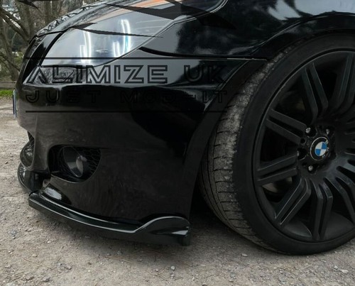 Falda divisor de labios inferiores negra para BMW Serie 5 E60 E61 2005 M5 M Performance - Imagen 5 de 9