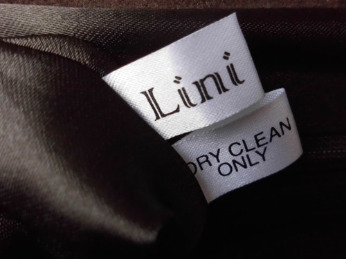 Dark Brown Felt & Suede Small Tote Bag with beaded design by Lini - Picture 9 of 10
