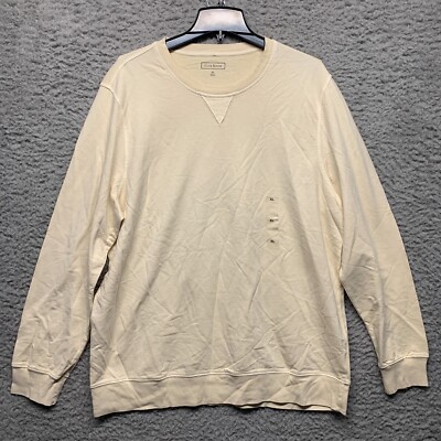 Club Room Shirt Mens XL Yellow Lightweight Sweatshirt Crew Neck Long Sleeve 