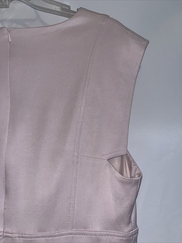 Reiss Amyline Pleated Bell Skirt Dress Lined Sz 12 Pink Cocktail Short Fit Flare - Picture 8 of 10