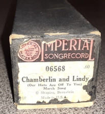 Vintage Imperial Songrecord Player Piano Music Roll "Chamberlin and Lindy" 06568