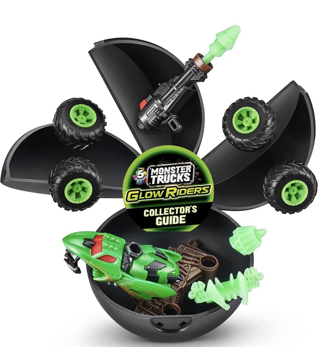 ZURU 5 Surprise MONSTER TRUCKS GLOW RIDERS Series 2 LOT OF 2