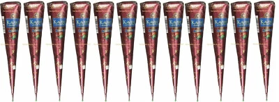Natural Dark Brown Kaveri Henna Tattoo Body Art Bridal Mehndi Cones *Fresh Stock