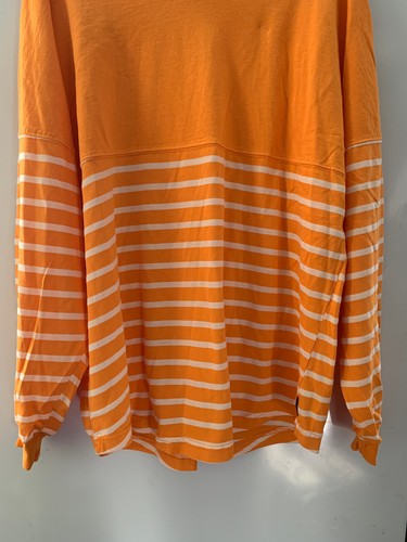 Sudadera Spirit Jersey De Gran Tamaño Para Mujer Naranja Blanco Rayas Manga Larga Talla L - Imagen 3 de 5