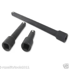  BLACK 3 PC 3/4" INCH DR DRIVE EXTENSION BAR SET FOR AIR IMPACT WRENCH TOOL