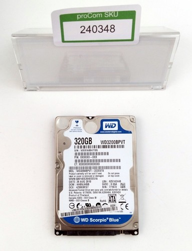 HDD / Festplatte / WD Scorpio Blue / WD3200BPVT / 320 GB / SATA / 2,5" /5400 rpm