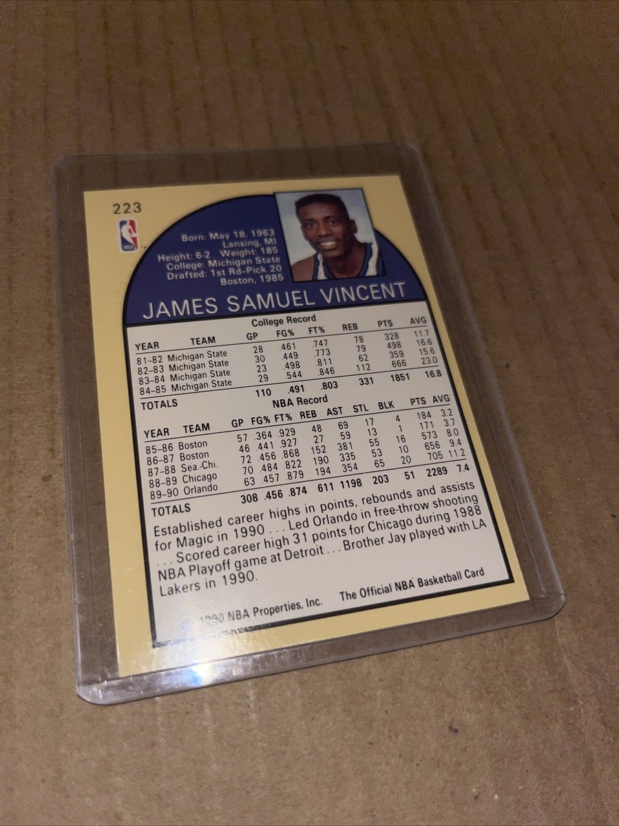 1990 Hoops MICHAEL JORDAN JERSEY 12 #223 Sam Vincent Basketball