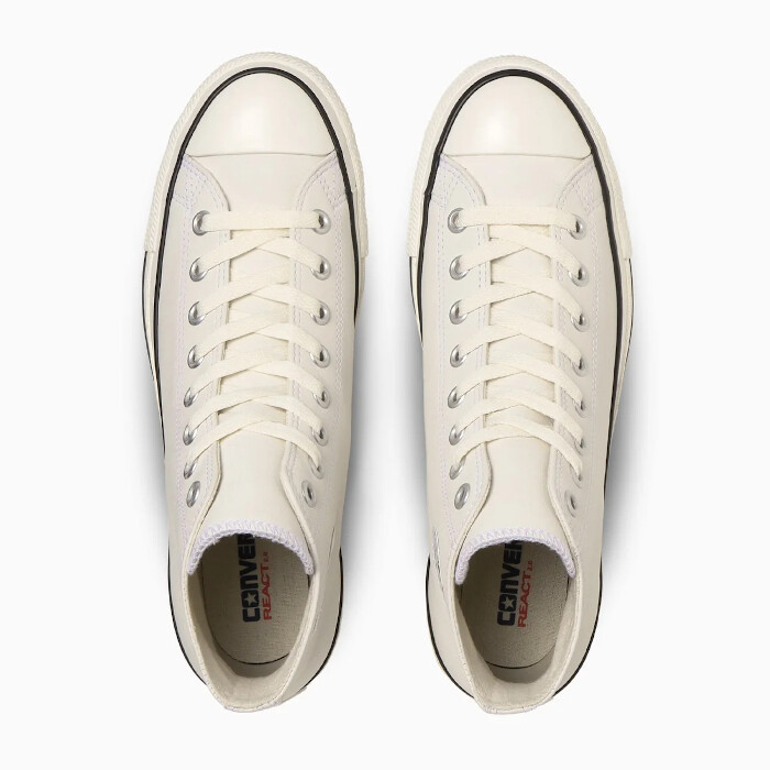 国内配送 CONVERSE LEATHER ALL STAR (R) HI WHITE JAPAN LIMITED CONVERSE LEATHER ALL STAR R HI WHITE BLACK | eBay