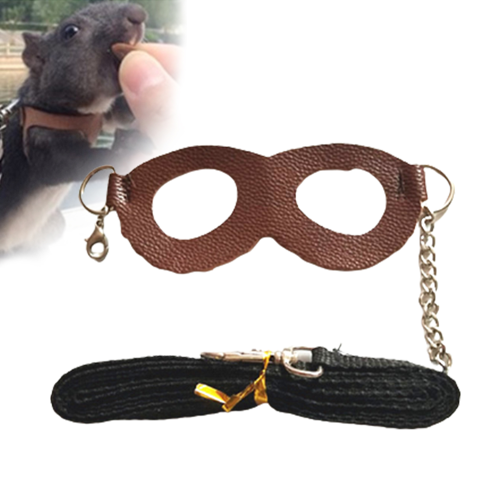 Squirrel harness bite resistant breathable walking safety leashes faux