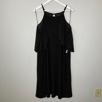 R&M Richard Womens Cold Shoulder Dress Size 20W Black