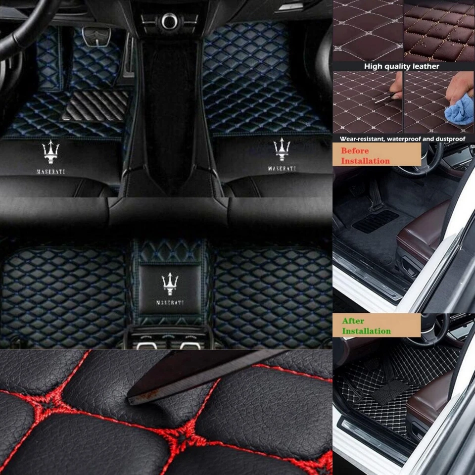 Fit For Maserati Quattroporte GranTurismo Ghibli Levante Grecale Car Floor Mats - Image 4 of 4