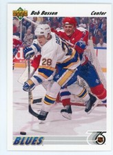 1991-92 Upper Deck Blues Hockey Card #319 Bob Bassen