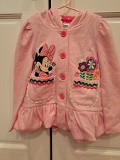 Disney Store Girls Hoodie Minnie With Mouse Ears In Hood NWOT Size 5-6