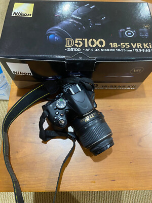 Nikon d5100 dslr DX camera, 18-55mm Nikkor lens, 55-200mm Nikkor lens