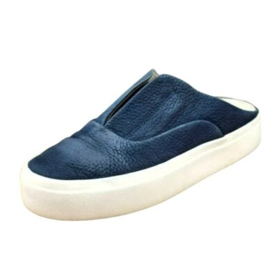 Corso Como Trena Sneakers 6 Blue White Platform Slip On Comfort Pebbled Leather
