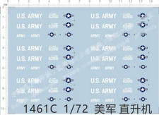 Detail Up 1/72 US Army Helicopter Number 62661 Star Badge Water Slide Decal