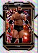 2023 Panini Prizm WWE Silver #117 Sanga WWE NXT Parallel Insert Card