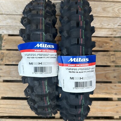 Mitas Terra Force MX 65cc Motocross Tyres MX MH- Front 90/90-14 - Rear 90/100-12