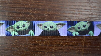 7/8'' Star Wars Grogu From Mandalorian Ribbon - SOLD BY YARD